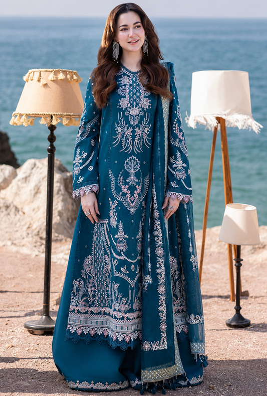 EMERALD GREEN LUXURY AARI EMBROIDERED KARANDI SET
